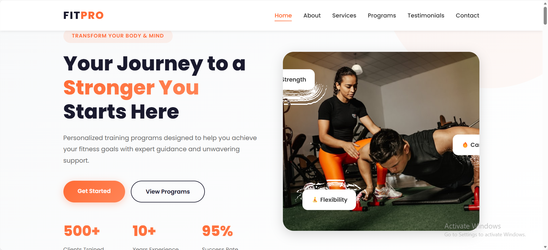 Personal Trainer Website