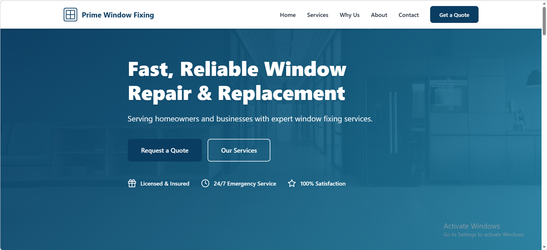 Prime Window Fixing